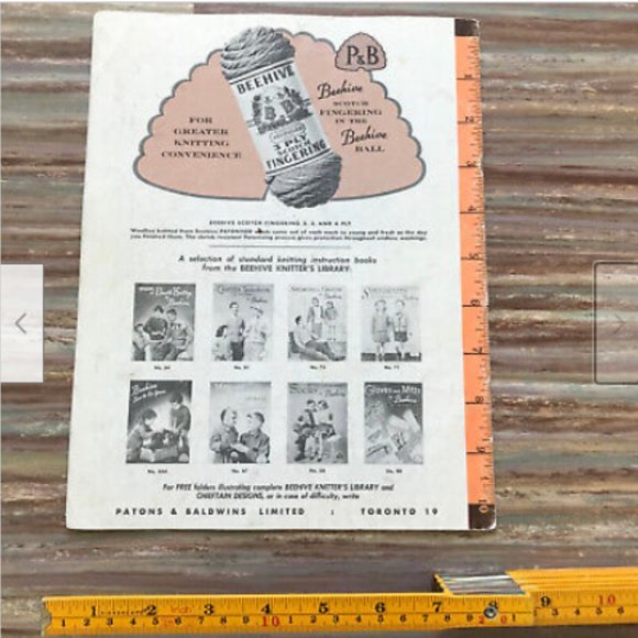 1950s Handknits for Children by Beehive #87 Vtg Knitting Pattern Book Size 1-4 - Picture 6 of 6